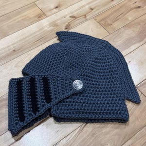 Knight's Helmet W/ Detachable Visor Crochet Pattern PDF Download