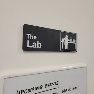 The Lab Sign Laboratory 3D Printed Sign Lab Door Sign Lab Wall Decor ...