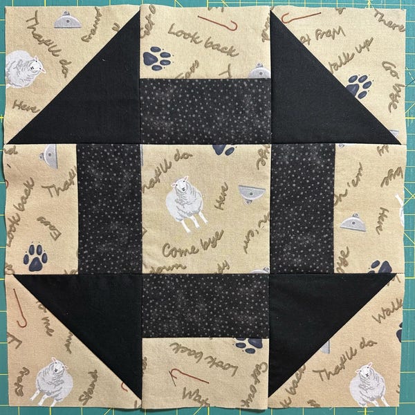 Churn Dash Quilt Block PDF Pattern With Youtube Video / Learn to Quilt ...