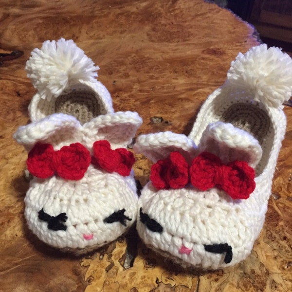 CROCHET PATTERN #204 Baby Booties Bunny Slipper - Instant Download ...