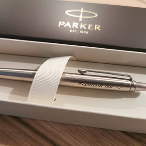 Personalised Gifts - PARKER BALLPOINT PEN & FOUNTAIN PEN JOTTER With Gift Box - Laser Engraved FREE With Your Text Or Name, Perfect Anniversary, Christmas, Wedding, Birthday Or Gift Idea, Gifts For
