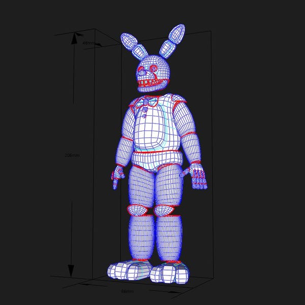 FNAF Spring Bonnie Movie Version Full Body Wearable Mask Template for ...