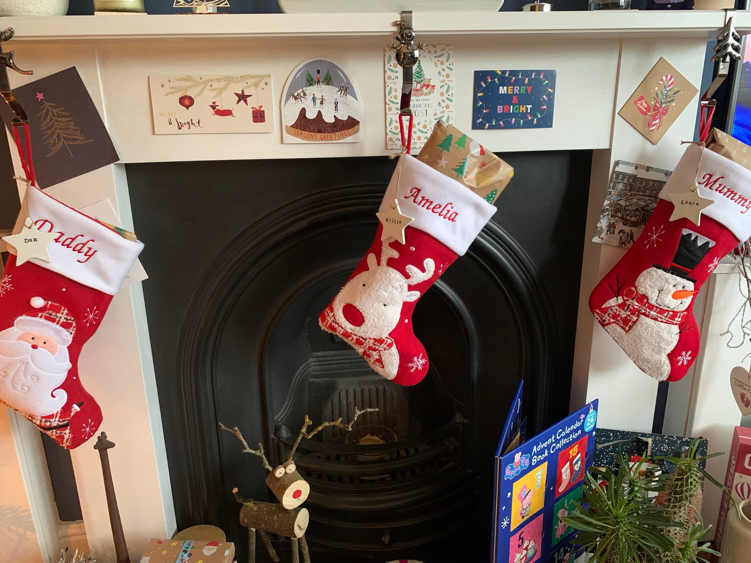 Luxury Deluxe Personalised Embroidered Christmas Fluffy Santa / Snowman / Penguin / Reindeer