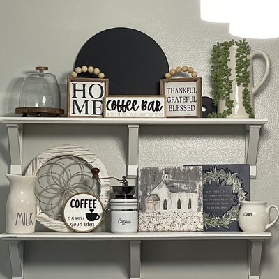 Coffee Tiered Tray Coffee Decor Coffee Bar Decor Coffee - Etsy