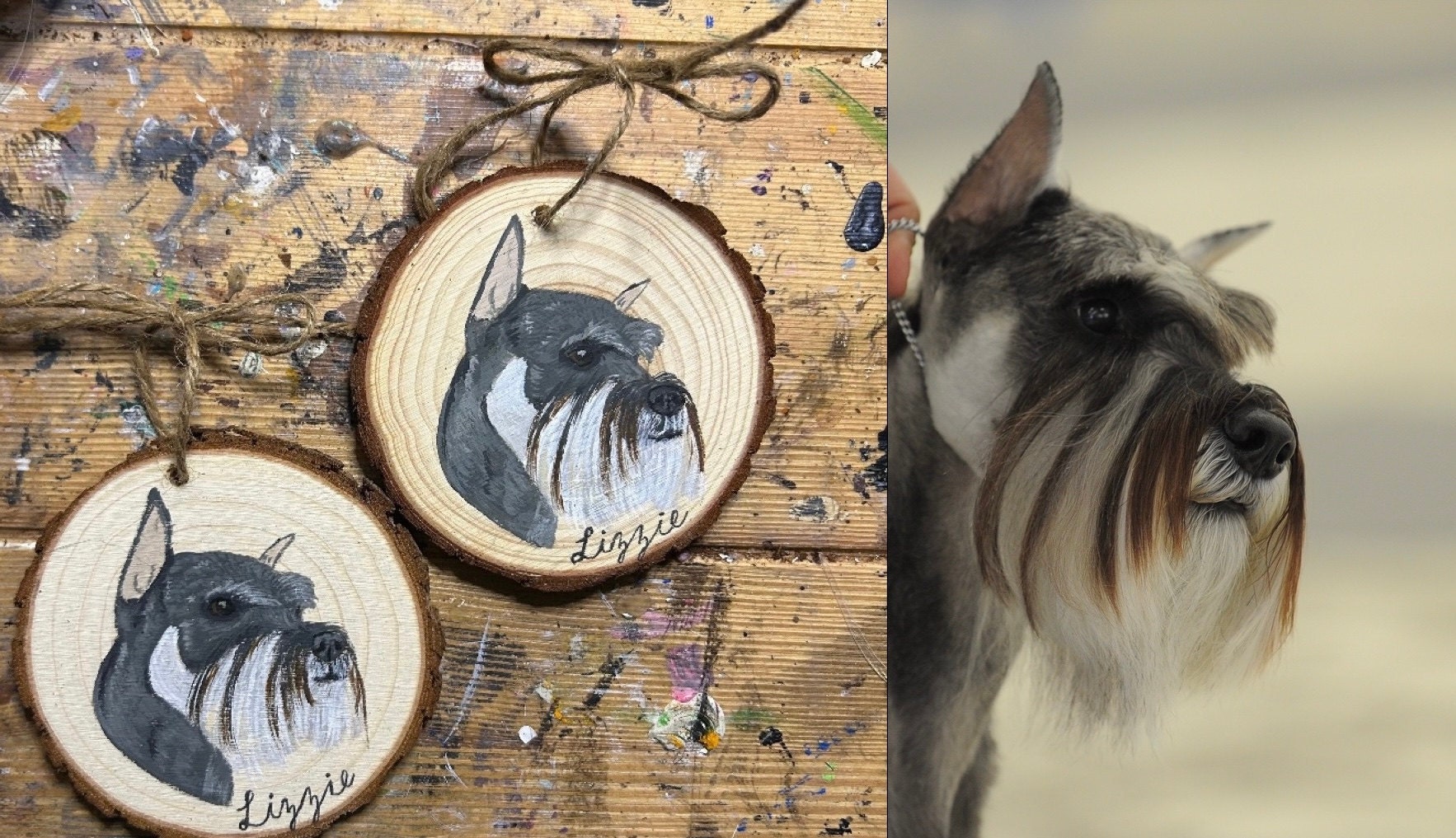 Custom Pet Portrait Ornaments, hand painted pet ornament, personalized pet memorial, pet lovers gift, custom dog portrait