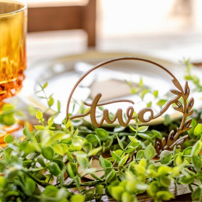 Table Number Sign, Circle Floral Table Numbers, Wedding Table Numbers ...