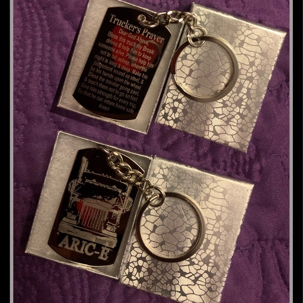 Truck Driver Prayer Stainless Steel Dog Tag Necklace – Solid Thick Metal, Unisex