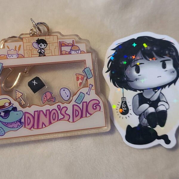 Omori Keychains - HS Basil and Stranger - Double-sided Acrylic Charms ...