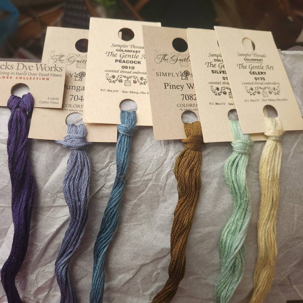 Grape Leaf by the Gentle Art is 5 Yard of Over Dyed Cotton Thread Etsy