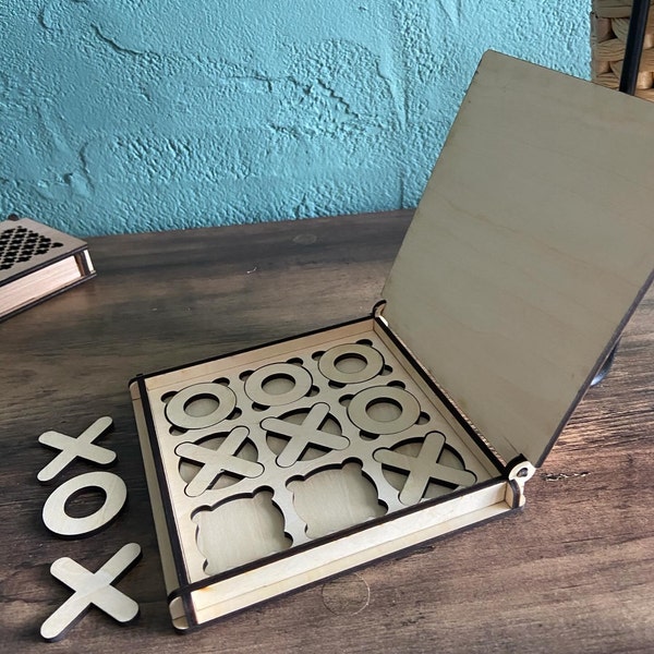 Laser Cut Tic Tac Toe Wooden Game Svg Files, Vector Files for Wood ...