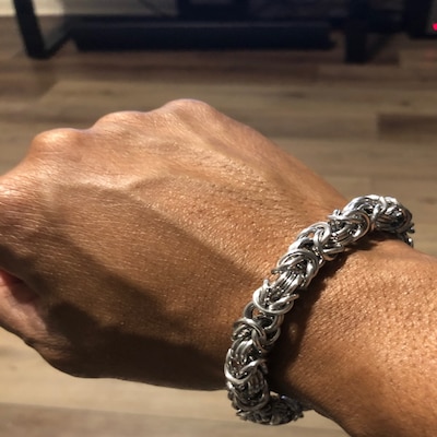 Chainmail Bracelet, Mens Bracelet, Mens Jewelry, Chainmail, Chainmaille ...