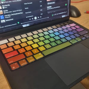 レインボー MacBook キーボード ノートパソコン用ステッカー