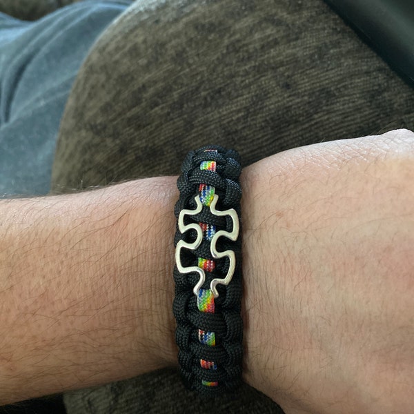 Paracord Planet cancro Autism Awareness Hope Ribbon charm per braccialetti Paracord e lacci molti colori 29mm x 13mm 5 Year Survivor