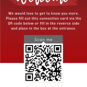 Simple Church Connection Card Customisable Welcome to Church Card