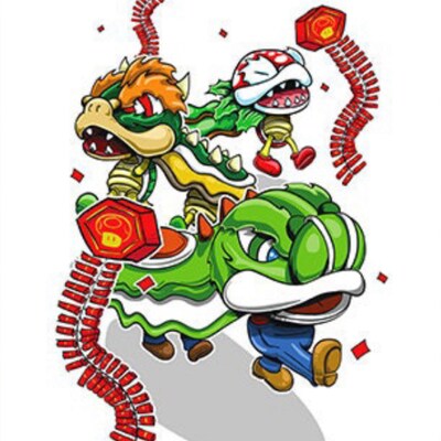 SET of 3 Super Mario Botanical Illustration 8.5 X 11 Art Prints ...