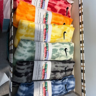 Tie Dye Nike Socks Package 6 Colorful Rainbow Socks for Kids, Men and ...