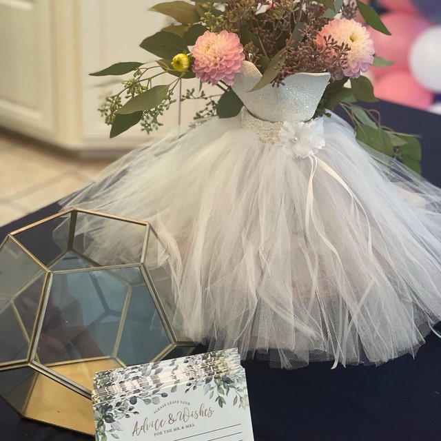wedding dress centerpiece bridal shower Discover 33 Wedding dress vases and wedding dress centerpiece diy ideas
