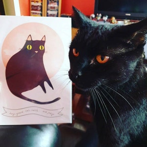 Salem Quote Black Cat Art Print - Etsy