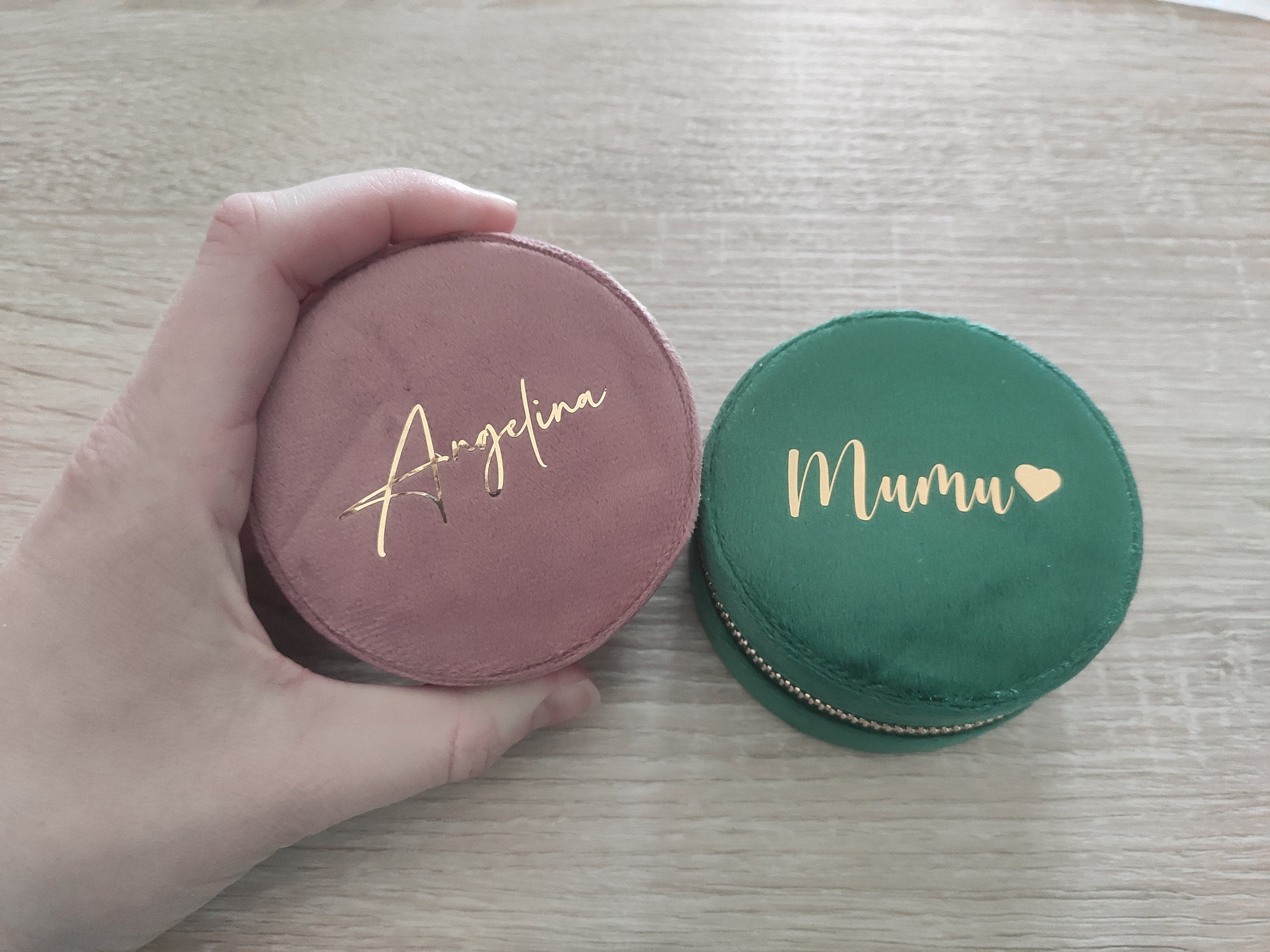 Personalisierte Schmuckschatulle, Brautjungferngeschenke, Hochzeitsgeschenke, personalisierte Schmuckschatulle aus Samt, Reiseschmucketui, Brautpartygeschenk, Geschenk für Mama