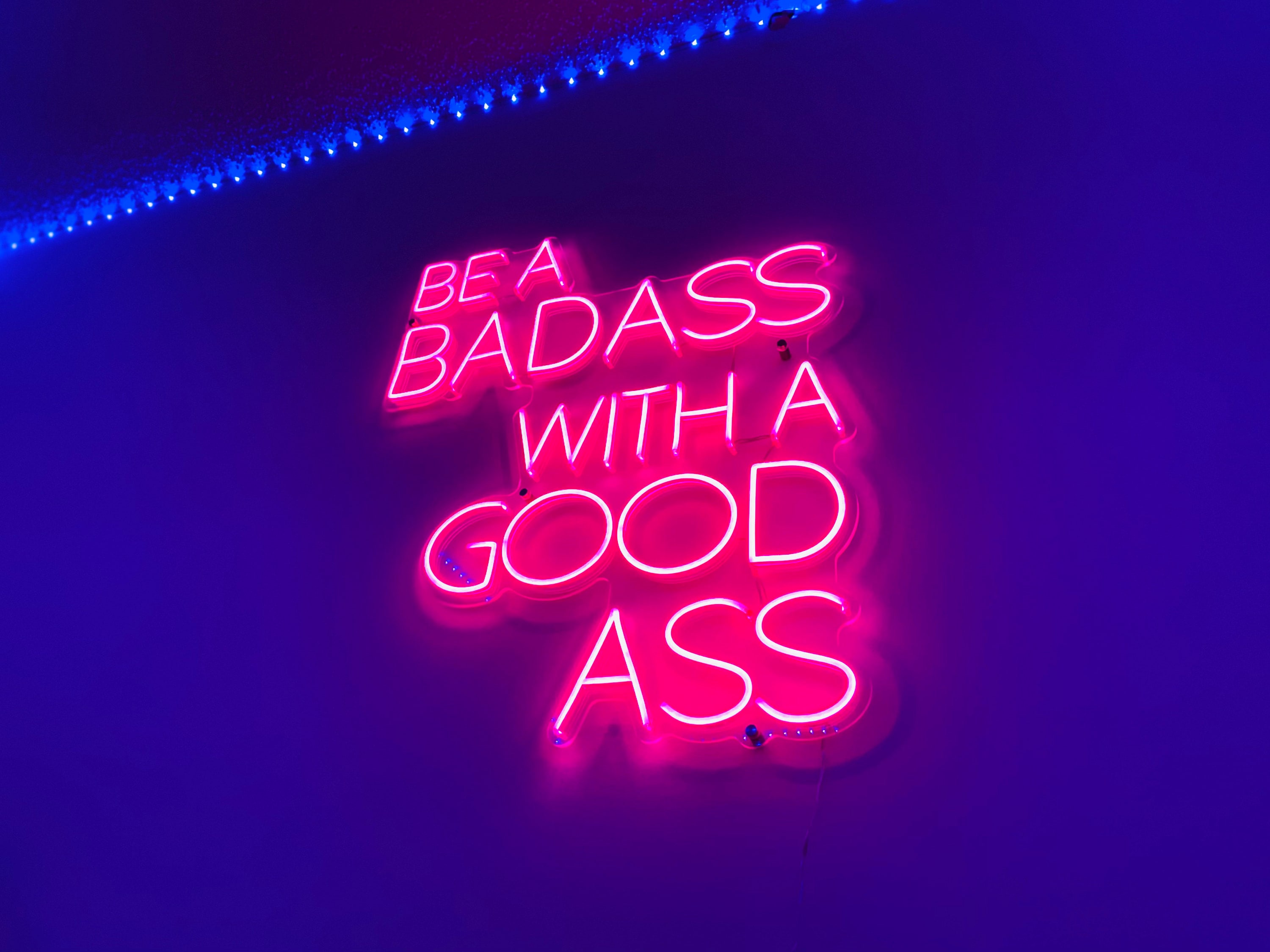 Be A Badass With A Good Ass LED Neon Sign Pink Neon Light**US Seller**