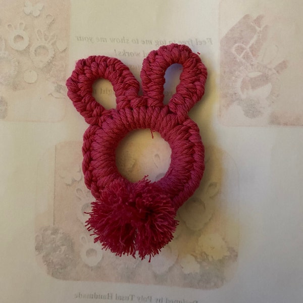 Macrame Bunny PDF Tutorial: Easter Rabbit Keychain Pattern (digital ...