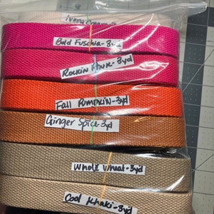 1 Inch Wide Cotton Webbing 25mm Colored Webbing by the Yard - Etsy