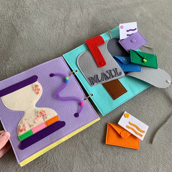Custom Quiet Book Baby Felt Toddler Busy Book Montessori Fabric ...