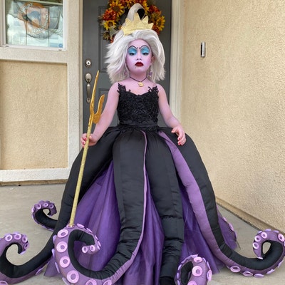 Adult Sized Ursula Inspired Crown and Trident Set Glitter and Felt ...