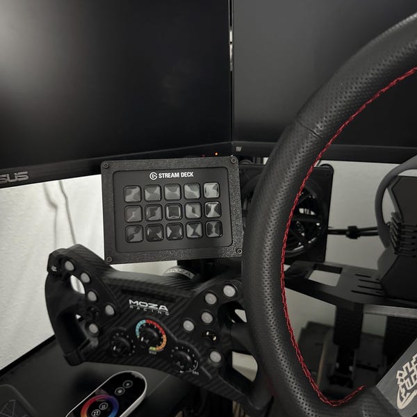 Custom Racing Sim Enclosure Elgato Stream Deck MK2 Articulating Enclosure: Sim Racing Rig Mount - Etsy