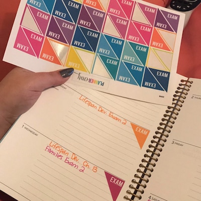 Planner Stickers Erin Condren Life Planner ECLP 48 Exam School College ...