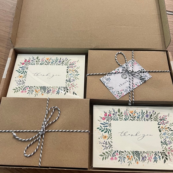 Set of Thank You Notecards - Wedding Birthday Christmas Christening ...