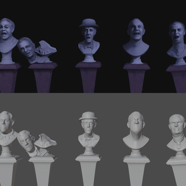 歌う胸像 .STL ファイル ホーンテッドマンション 忠実なレプリカ