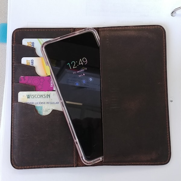 The Antiq Leather Checkbook Cover And Holder, Executive Leather Cheque