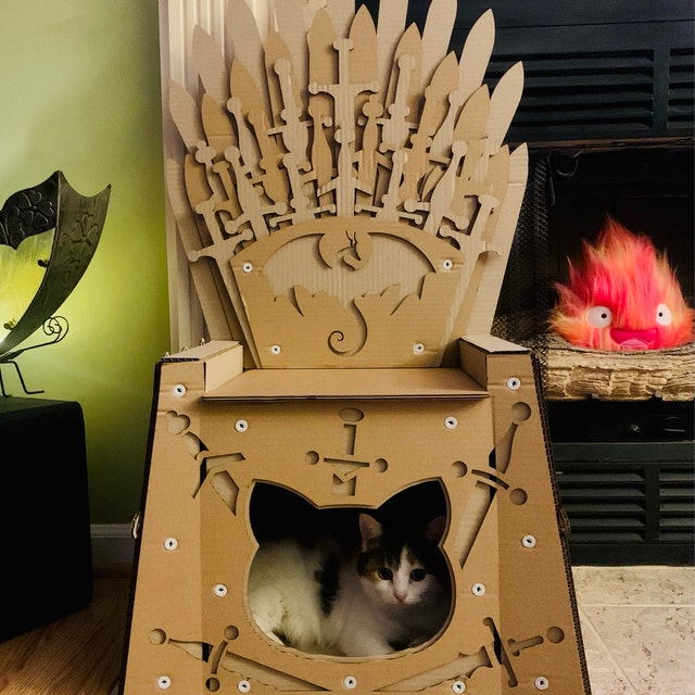 Iron Throne Cardboard Cat House Etsy