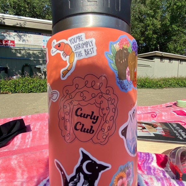 Curly Club Sticker, Clear Sticker, Curly Girl Sticker, Sticker for ...