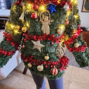 Walking Christmas TREE Light UP Tacky Ugly Hilarious Christmas Sweater ...