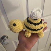 Turtle No Sew Crochet Pattern, Bumble Bee Turtle Pattern, Daisy Turtle ...