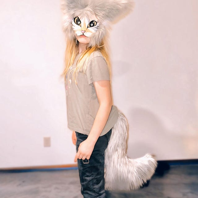 Fursuit Husky Fox Mascot (head + PAWS + Tail)) Halloween