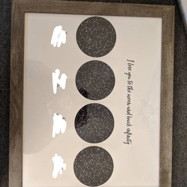 Night Sky Poster - Custom Night Sky - Constellation Map - Star Chart ...