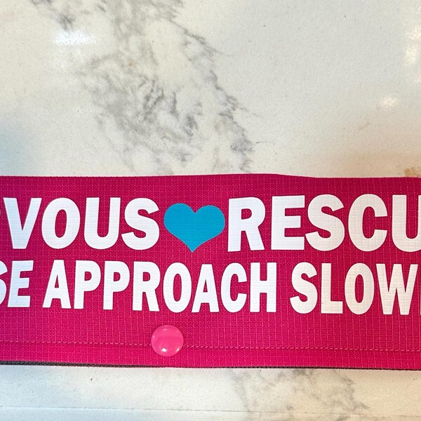 Nervöse Hundeleine Sleeve – Warnhülle 'Nervous Rescue Approach Slowly' Für Mehr Sicherheit