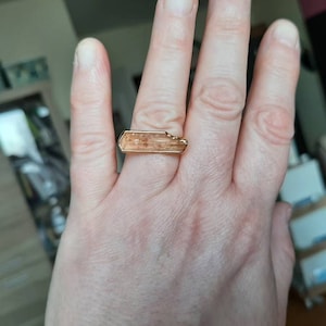 Customer photo from Beata, Dainty Raw Carnelian Ring