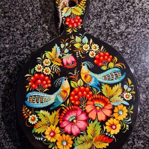 Hand Painted Cutting Board Wooden Decorative Kitchen Board With
