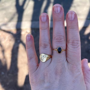 Customer photo from Anubhava, Oval Rosecut Raw Garnet Ring, Raw Garnet Jewelry, Minimalist Dainty