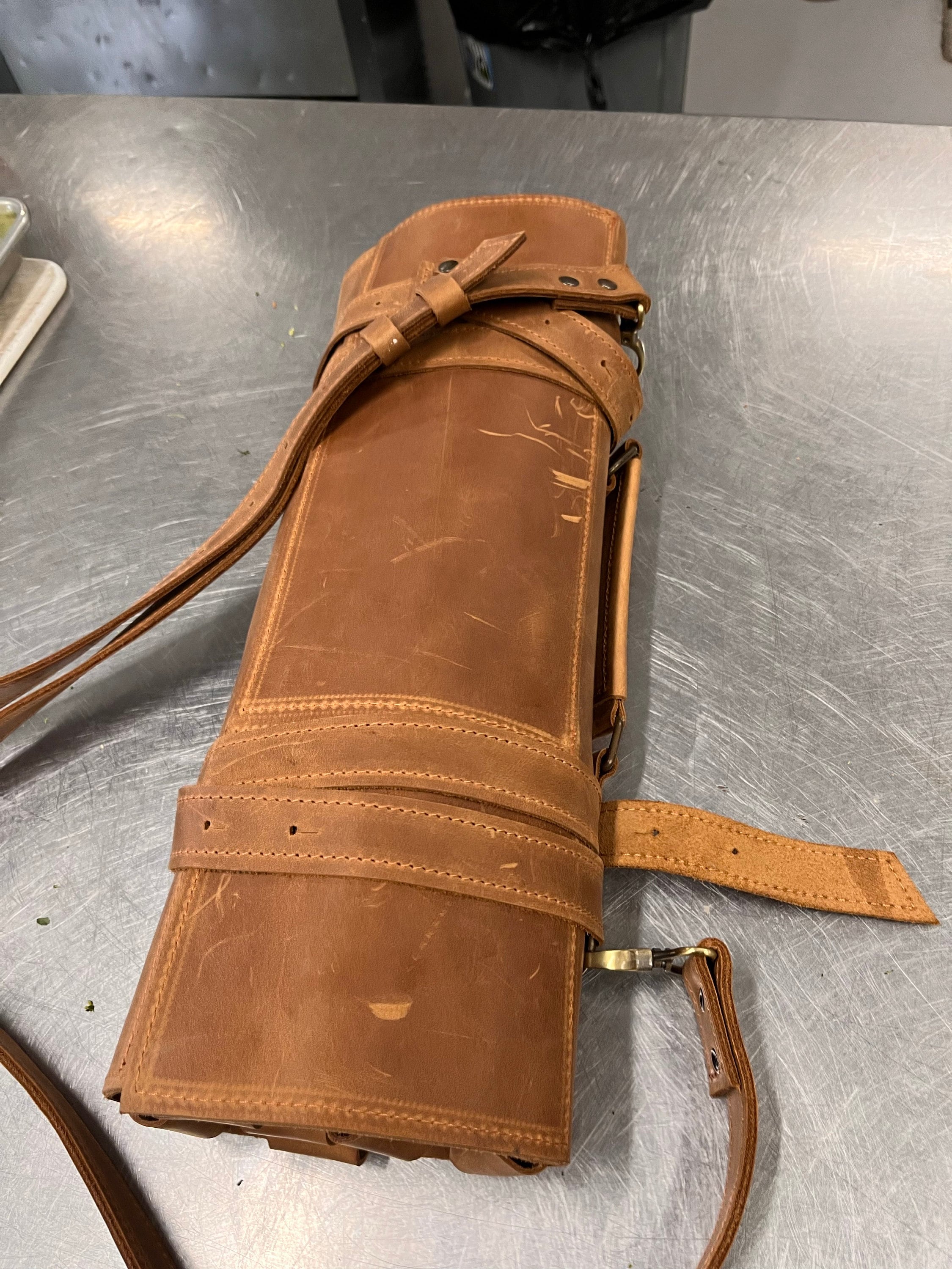 Knife bag chef,Chef knife roll,Leather knife roll,Personalized roll,Leathet tool roll,Tool roll,Brown knife rolll,Knife case,Chef knife bag