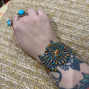 Mens Kingman Turquoise Sterling Silver Ring Masculine Design Western ...