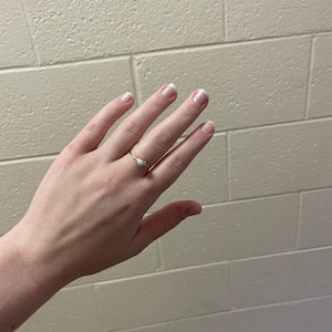 Customer photo from Carol, Dainty Raw Pearl Ring