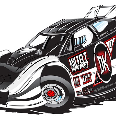 Late Model Vector Late Model Dirt Race Car Vector Clipart Image Cuttable in .svg. Eps ...