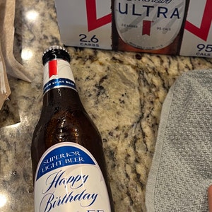 Custom Michelob 12oz Beer Bottle Labels - Etsy