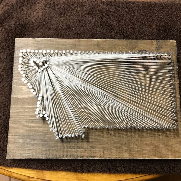 DIY Minnesota String Art Kit, Rustic Wood Decor, Custom Engraved - Etsy