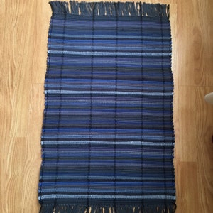 Handwoven Machine Washable Rag Rug Placemats in Warm Rust, Grey, and ...